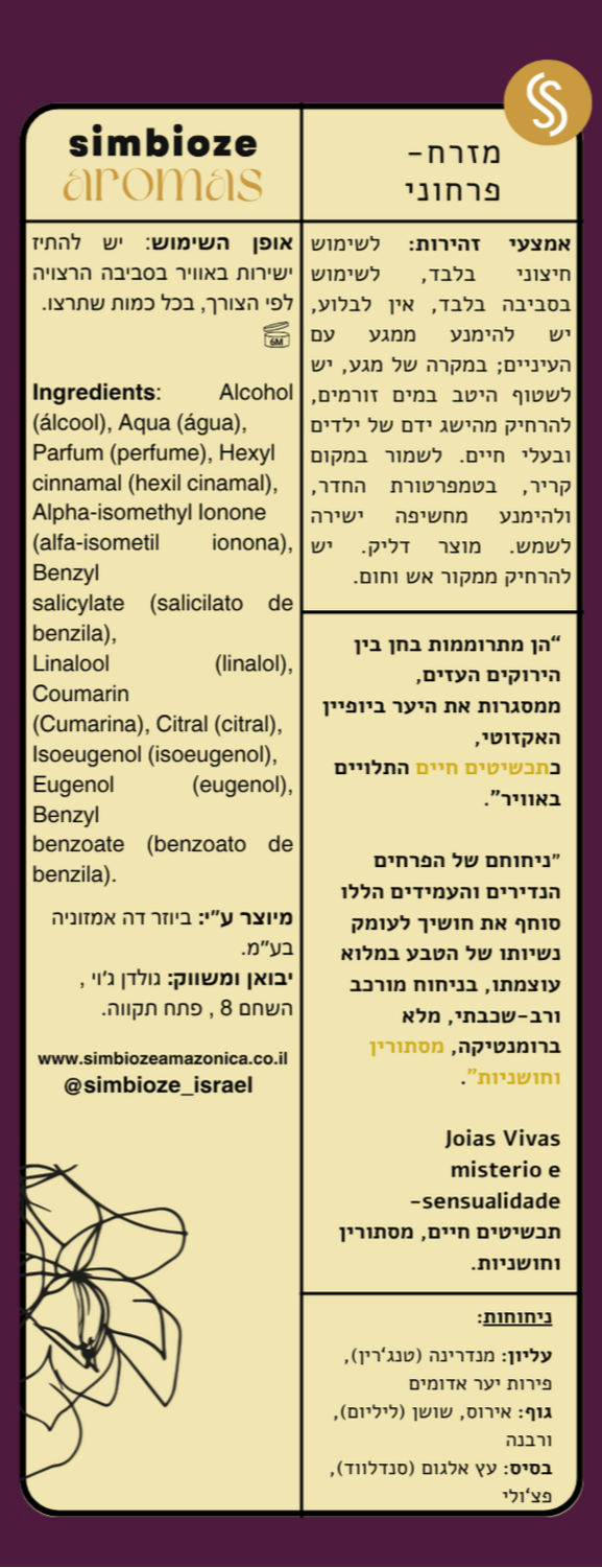 סט נר ומבשם בניחוח סחלבי האמזונס